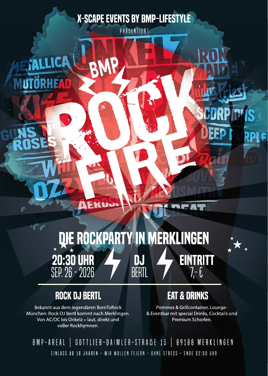 Flyer BMP RockFire am 26. September 2026